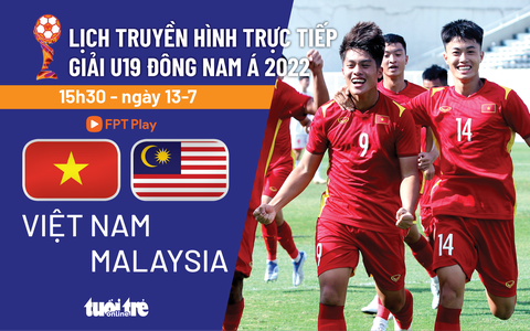 Lịch trực tiếp bán kết Giải U19 Đông Nam Á 2022: Việt Nam - Malaysia - Ảnh 1. Lịch trực tiếp bán kết Giải U19 Đông Nam Á 2022: Việt Nam - Malaysia - Ảnh 1.