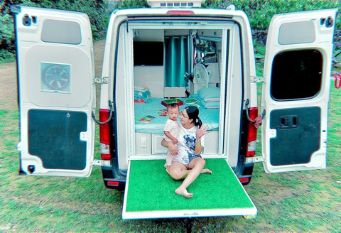 8X Sài Gòn chế mobihome từ Hyundai Solati, đưa vợ bầu, con nhỏ đi xuyên Việt - Ảnh 16. 8X Sài Gòn chế mobihome từ Hyundai Solati, đưa vợ bầu, con nhỏ đi xuyên Việt - Ảnh 16.