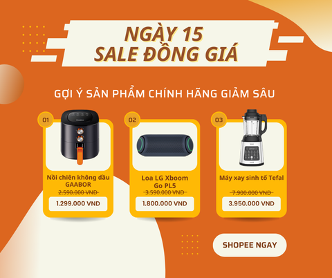 Mua sắm hàng hiệu giá tốt với ưu đãi miễn phí vận chuyển hấp dẫn tại Ngày 15 Sale Đồng Giá - Ảnh 2. Mua sắm hàng hiệu giá tốt với ưu đãi miễn phí vận chuyển hấp dẫn tại Ngày 15 Sale Đồng Giá - Ảnh 2.