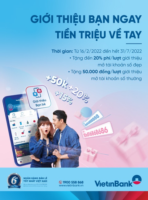 Giới thiệu thêm bạn, ưu đãi vô hạn cùng VietinBank iPay Mobile - Ảnh 1. Giới thiệu thêm bạn, ưu đãi vô hạn cùng VietinBank iPay Mobile - Ảnh 1.