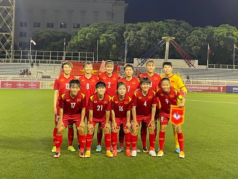 Thắng đậm Myanmar, tuyển nữ Việt Nam vào bán kết AFF Cup 2022 - Ảnh 1. Thắng đậm Myanmar, tuyển nữ Việt Nam vào bán kết AFF Cup 2022 - Ảnh 1.