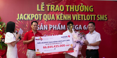 Thuê bao là nhân viên văn phòng nhận trúng giải Jackpot cao nhất qua Vietlott SMS 66,8 tỉ đồng - Ảnh 1.