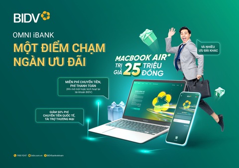 Một điểm chạm - Ngàn ưu đãi với Omni BIDV iBank - Ảnh 1. Một điểm chạm - Ngàn ưu đãi với Omni BIDV iBank - Ảnh 1.
