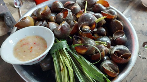 Ốc gác bếp hun khói, ngâm sữa trứng rồi luộc sả chấm cơm mẻ... ngon quên đường về - Ảnh 5. Ốc gác bếp hun khói, ngâm sữa trứng rồi luộc sả chấm cơm mẻ... ngon quên đường về - Ảnh 5.