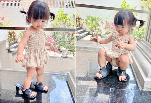 Ảnh vui sao Việt 19/7: Con gái Đông Nhi tập catwalk - Ảnh 1. Ảnh vui sao Việt 19/7: Con gái Đông Nhi tập catwalk - Ảnh 1.
