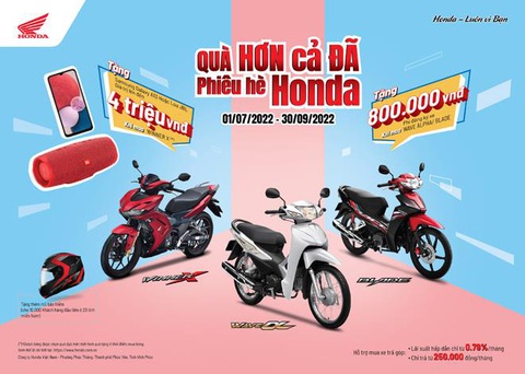Honda tung loạt quà tặng lớn cho 3 dòng xe số và xe tay côn - Ảnh 1. Honda tung loạt quà tặng lớn cho 3 dòng xe số và xe tay côn - Ảnh 1.