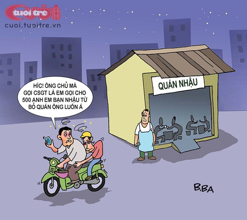 Chủ quán nhậu tiến thoái lưỡng nan - Ảnh 1. Chủ quán nhậu tiến thoái lưỡng nan - Ảnh 1.