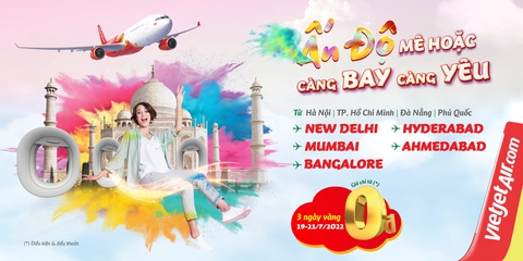 Vé 0đ đang chờ trên 17 đường bay thẳng đến Ấn Độ - Ảnh 1. Vé 0đ đang chờ trên 17 đường bay thẳng đến Ấn Độ - Ảnh 1.