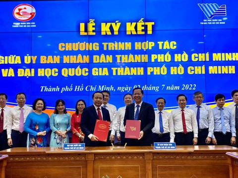 Đại học Quốc gia TP ký kết đào tạo nhân lực chất lượng cao với UBND TP.HCM - Ảnh 1. Đại học Quốc gia TP ký kết đào tạo nhân lực chất lượng cao với UBND TP.HCM - Ảnh 1.