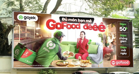Độc đáo biển quảng cáo tĩnh ngoài trời phát ra tiếng rao của Gojek - Ảnh 1. Độc đáo biển quảng cáo tĩnh ngoài trời phát ra tiếng rao của Gojek - Ảnh 1.