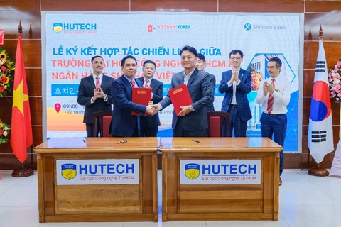 HUTECH hợp tác chiến lược cùng Ngân hàng Shinhan Việt Nam - Ảnh 1. HUTECH hợp tác chiến lược cùng Ngân hàng Shinhan Việt Nam - Ảnh 1.