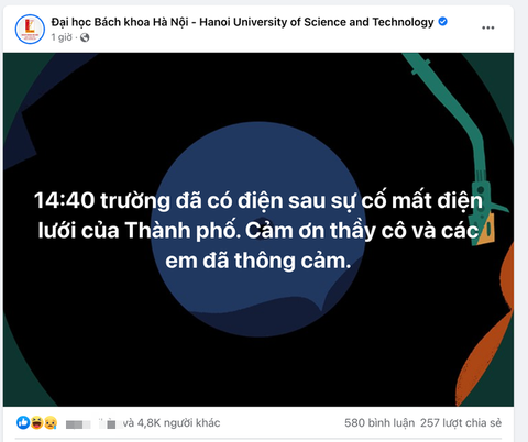 Mất điện diện rộng, Tổng công ty Điện lực Hà Nội xác nhận có sự cố - Ảnh 1. Mất điện diện rộng, Tổng công ty Điện lực Hà Nội xác nhận có sự cố - Ảnh 1.