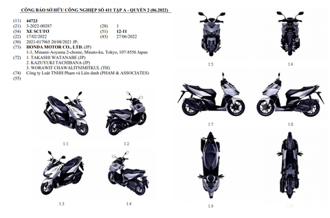 Xe tay ga Honda Vario 160 đăng ký kiểu dáng công nghiệp tại Việt Nam - Ảnh 1. Xe tay ga Honda Vario 160 đăng ký kiểu dáng công nghiệp tại Việt Nam - Ảnh 1.