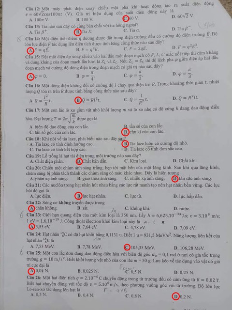 Gợi ý bài giải môn vật lý kỳ thi tốt nghiệp THPT 2022 - Ảnh 2. Gợi ý bài giải môn vật lý kỳ thi tốt nghiệp THPT 2022 - Ảnh 2.