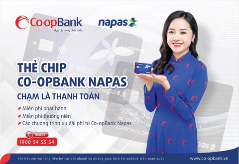 Co-opBank miễn phí chuyển đổi và phát hành thẻ chip Co-opBankNapas - Ảnh 1. Co-opBank miễn phí chuyển đổi và phát hành thẻ chip Co-opBankNapas - Ảnh 1.