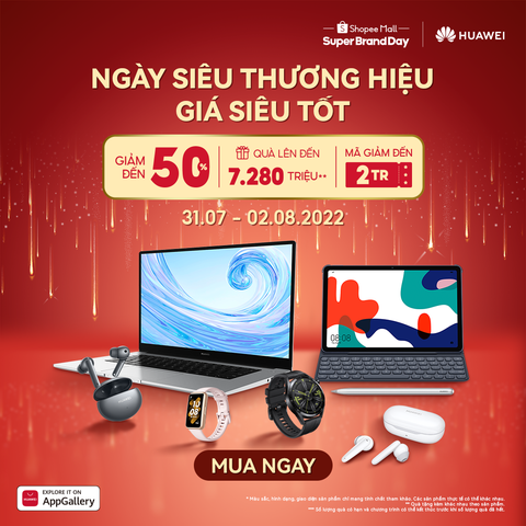 Huawei tung nhiều ưu đãi trong Ngày Siêu Thương Hiệu trên Shopee - Ảnh 1. Huawei tung nhiều ưu đãi trong Ngày Siêu Thương Hiệu trên Shopee - Ảnh 1.
