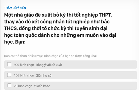 Gần 90% bạn đọc đồng ý về một kỳ thi tuyển sinh đại học toàn quốc - Ảnh 1. Gần 90% bạn đọc đồng ý về một kỳ thi tuyển sinh đại học toàn quốc - Ảnh 1.