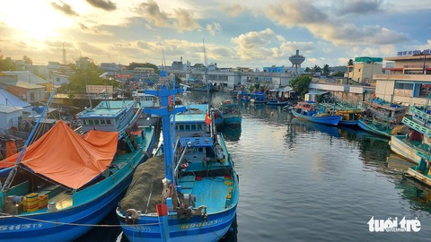 Tàu cá nằm bờ chờ hỗ trợ - Ảnh 1. Tàu cá nằm bờ chờ hỗ trợ - Ảnh 1.