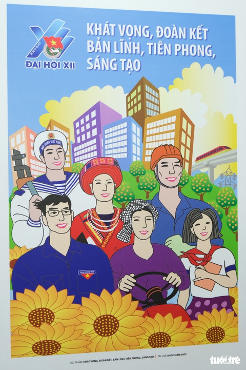 Ngắm tranh cổ động chào mừng Đại hội Đoàn toàn quốc lần thứ XII - Ảnh 5. Ngắm tranh cổ động chào mừng Đại hội Đoàn toàn quốc lần thứ XII - Ảnh 5.