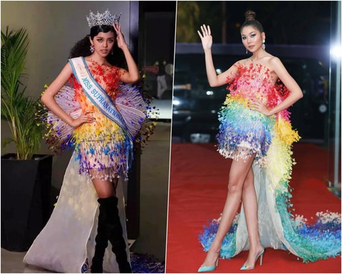 Miss Campuchia xin lỗi fan Việt vì mặc váy pha-ke của NTK Việt - Ảnh 5. Miss Campuchia xin lỗi fan Việt vì mặc váy pha-ke của NTK Việt - Ảnh 5.