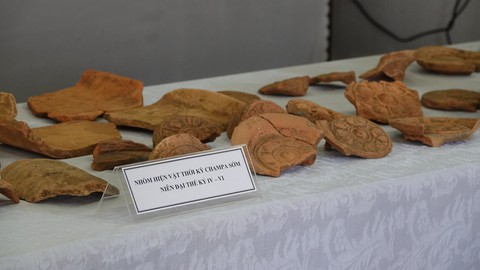 Bất ngờ với nhiều hiện vật Chăm cổ tại phế tích Châu Thành - Ảnh 3. Bất ngờ với nhiều hiện vật Chăm cổ tại phế tích Châu Thành - Ảnh 3.