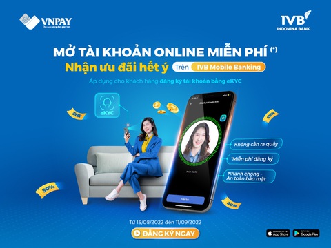 eKYC mở tài khoản IVB Mobile Banking, nhận ưu đãi tới 250.000 đồng - Ảnh 1. eKYC mở tài khoản IVB Mobile Banking, nhận ưu đãi tới 250.000 đồng - Ảnh 1.