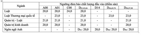 Những trường cuối cùng công bố điểm sàn đại học, nhiều ngành có mức 28,5 điểm - Ảnh 2. Những trường cuối cùng công bố điểm sàn đại học, nhiều ngành có mức 28,5 điểm - Ảnh 2.