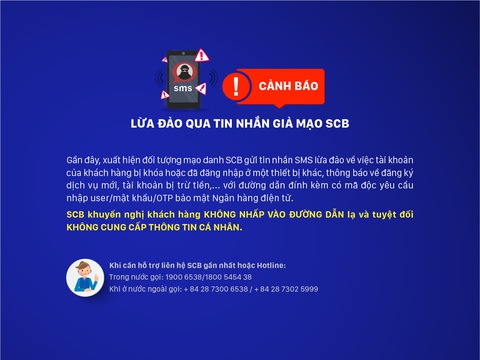 Ngân hàng Sài Gòn cảnh báo lừa đảo qua tin nhắn giả mạo - Ảnh 1. Ngân hàng Sài Gòn cảnh báo lừa đảo qua tin nhắn giả mạo - Ảnh 1.