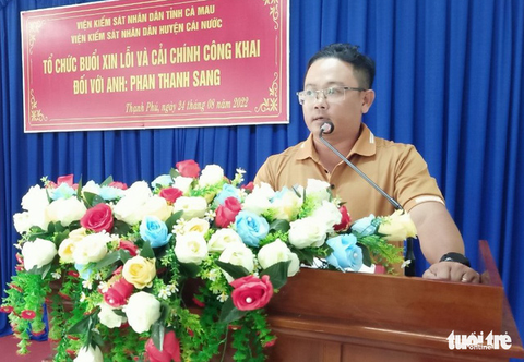 Người bị oan sai ở Cà Mau không chấp nhận lời xin lỗi từ viện kiểm sát - Ảnh 1. Người bị oan sai ở Cà Mau không chấp nhận lời xin lỗi từ viện kiểm sát - Ảnh 1.
