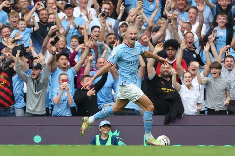 Haaland lập hat-trick giúp Manchester City lội ngược dòng ngoạn mục - Ảnh 1. Haaland lập hat-trick giúp Manchester City lội ngược dòng ngoạn mục - Ảnh 1.