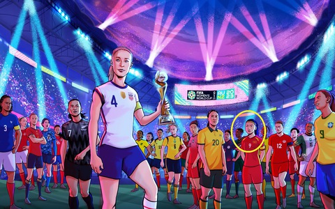 Huỳnh Như xuất hiện trên poster World Cup, đứng ở vị trí đắc địa - Ảnh 1. Huỳnh Như xuất hiện trên poster World Cup, đứng ở vị trí đắc địa - Ảnh 1.