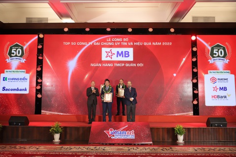 MB vào Top 4 ngân hàng thương mại uy tín Việt Nam 2022 - Ảnh 2. MB vào Top 4 ngân hàng thương mại uy tín Việt Nam 2022 - Ảnh 2.