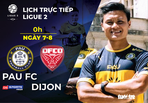 Lịch trực tiếp của Pau FC và Quang Hải ở Ligue II cuối tuần này - Ảnh 1. Lịch trực tiếp của Pau FC và Quang Hải ở Ligue II cuối tuần này - Ảnh 1.
