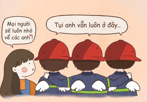 Dân mạng rưng rưng vẽ tranh tiễn biệt 3 chiến sĩ công an cứu hỏa - Ảnh 5. Dân mạng rưng rưng vẽ tranh tiễn biệt 3 chiến sĩ công an cứu hỏa - Ảnh 5.