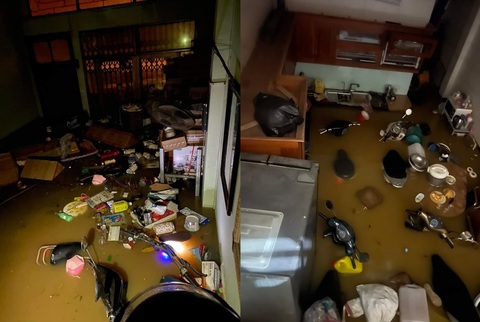 Lào Cai ngập sâu sau cơn mưa lớn - Ảnh 4. Lào Cai ngập sâu sau cơn mưa lớn - Ảnh 4.