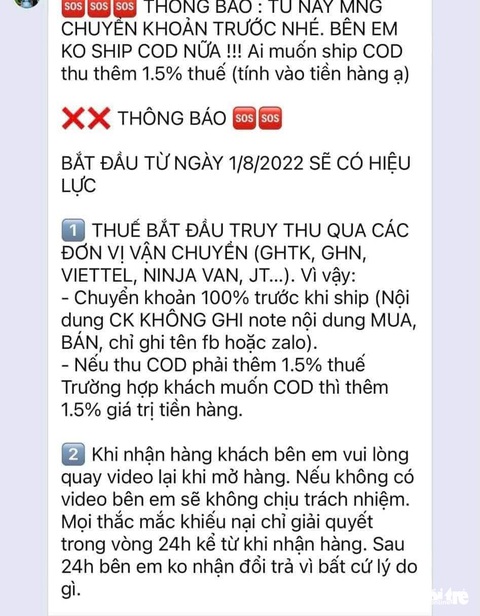 Cơ quan thuế rà soát truy thu, chủ shop online tìm trăm đường... trốn biệt - Ảnh 3. Cơ quan thuế rà soát truy thu, chủ shop online tìm trăm đường... trốn biệt - Ảnh 3.
