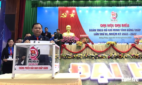 Bầu cử trực tiếp chức vụ bí thư Tỉnh đoàn Đồng Tháp, đắc cử đạt tỉ lệ 99,62% - Ảnh 1. Bầu cử trực tiếp chức vụ bí thư Tỉnh đoàn Đồng Tháp, đắc cử đạt tỉ lệ 99,62% - Ảnh 1.