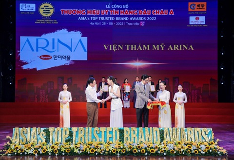 Viện Thẩm Mỹ Arina vào Top 10 thương hiệu Uy tín Hàng đầu Châu Á 2022 - Ảnh 2. Viện Thẩm Mỹ Arina vào Top 10 thương hiệu Uy tín Hàng đầu Châu Á 2022 - Ảnh 2.