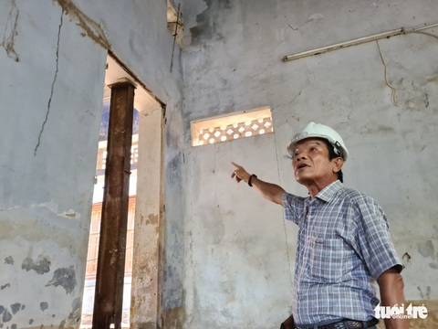 Cận cảnh ‘thần đèn’ di dời chánh điện chùa Diệu Đế nặng 1.000 tấn ở Huế - Ảnh 6. Cận cảnh ‘thần đèn’ di dời chánh điện chùa Diệu Đế nặng 1.000 tấn ở Huế - Ảnh 6.