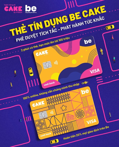 Ngân hàng số Cake mở thẻ tín dụng online trong 2 phút - Ảnh 1. Ngân hàng số Cake mở thẻ tín dụng online trong 2 phút - Ảnh 1.