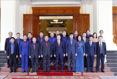 Thường trực Ban Bí thư Võ Văn Thưởng tiếp đoàn đại biểu Đoàn Thanh niên Nhân dân cách mạng Lào - Ảnh 2. Thường trực Ban Bí thư Võ Văn Thưởng tiếp đoàn đại biểu Đoàn Thanh niên Nhân dân cách mạng Lào - Ảnh 2.