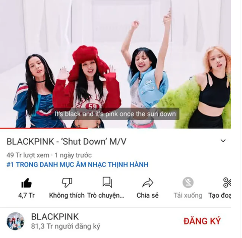 MV ‘Shut Down của BLACKPINK được đón nhận nhưng không thể vượt qua kỷ lục của ‘Pink Venom’ - Ảnh 2. MV ‘Shut Down của BLACKPINK được đón nhận nhưng không thể vượt qua kỷ lục của ‘Pink Venom’ - Ảnh 2.
