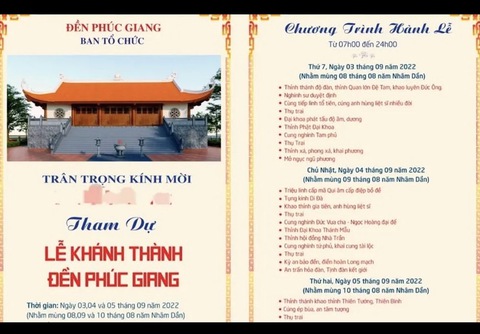 Theo dõi xuyên lễ 2-9 để ngăn sự kiện khánh thành đền thờ không phép - Ảnh 3. Theo dõi xuyên lễ 2-9 để ngăn sự kiện khánh thành đền thờ không phép - Ảnh 3.
