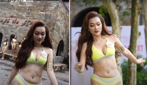 Thí sinh Miss Grand Vietnam 2022 lộ bụng mỡ khi diện áo tắm - Ảnh 4. Thí sinh Miss Grand Vietnam 2022 lộ bụng mỡ khi diện áo tắm - Ảnh 4.
