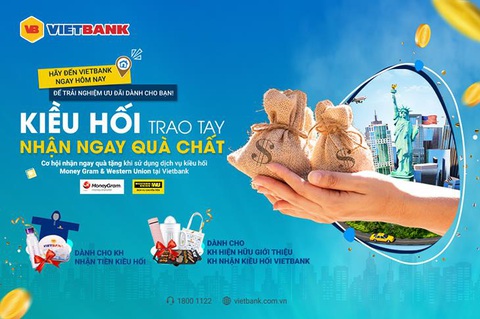 Vietbank ưu đãi khách hàng nhận kiều hối - Ảnh 1. Vietbank ưu đãi khách hàng nhận kiều hối - Ảnh 1.