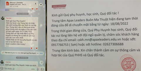 Trung tâm Anh ngữ Apax Leaders Buôn Ma Thuột còn nợ tiền mặt bằng - Ảnh 3. Trung tâm Anh ngữ Apax Leaders Buôn Ma Thuột còn nợ tiền mặt bằng - Ảnh 3.