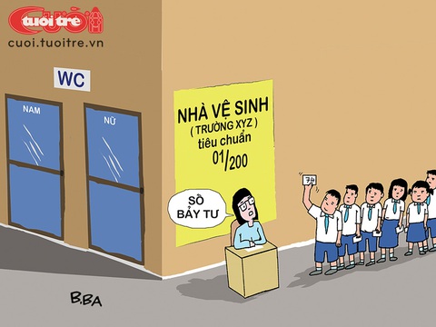 Nhà vệ sinh trong trường học: Vừa thiếu, vừa yếu - Ảnh 1. Nhà vệ sinh trong trường học: Vừa thiếu, vừa yếu - Ảnh 1.