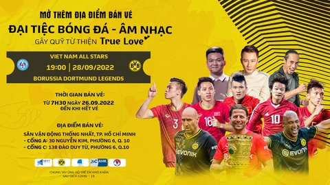 Sân Thống Nhất bán vé xem ngôi sao Việt Nam đấu huyền thoại CLB Dortmund - Ảnh 2. Sân Thống Nhất bán vé xem ngôi sao Việt Nam đấu huyền thoại CLB Dortmund - Ảnh 2.