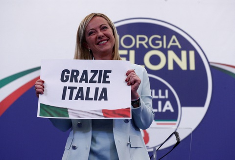 Đảng Anh em Italy thắng sớm, Ý sẽ có nữ thủ tướng đầu tiên - Ảnh 1. Đảng Anh em Italy thắng sớm, Ý sẽ có nữ thủ tướng đầu tiên - Ảnh 1.