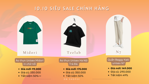 10.10 Siêu Sale Chính Hãng - Mua hàng hiệu siêu ưu đãi trên Shopee - Ảnh 4. 10.10 Siêu Sale Chính Hãng - Mua hàng hiệu siêu ưu đãi trên Shopee - Ảnh 4.